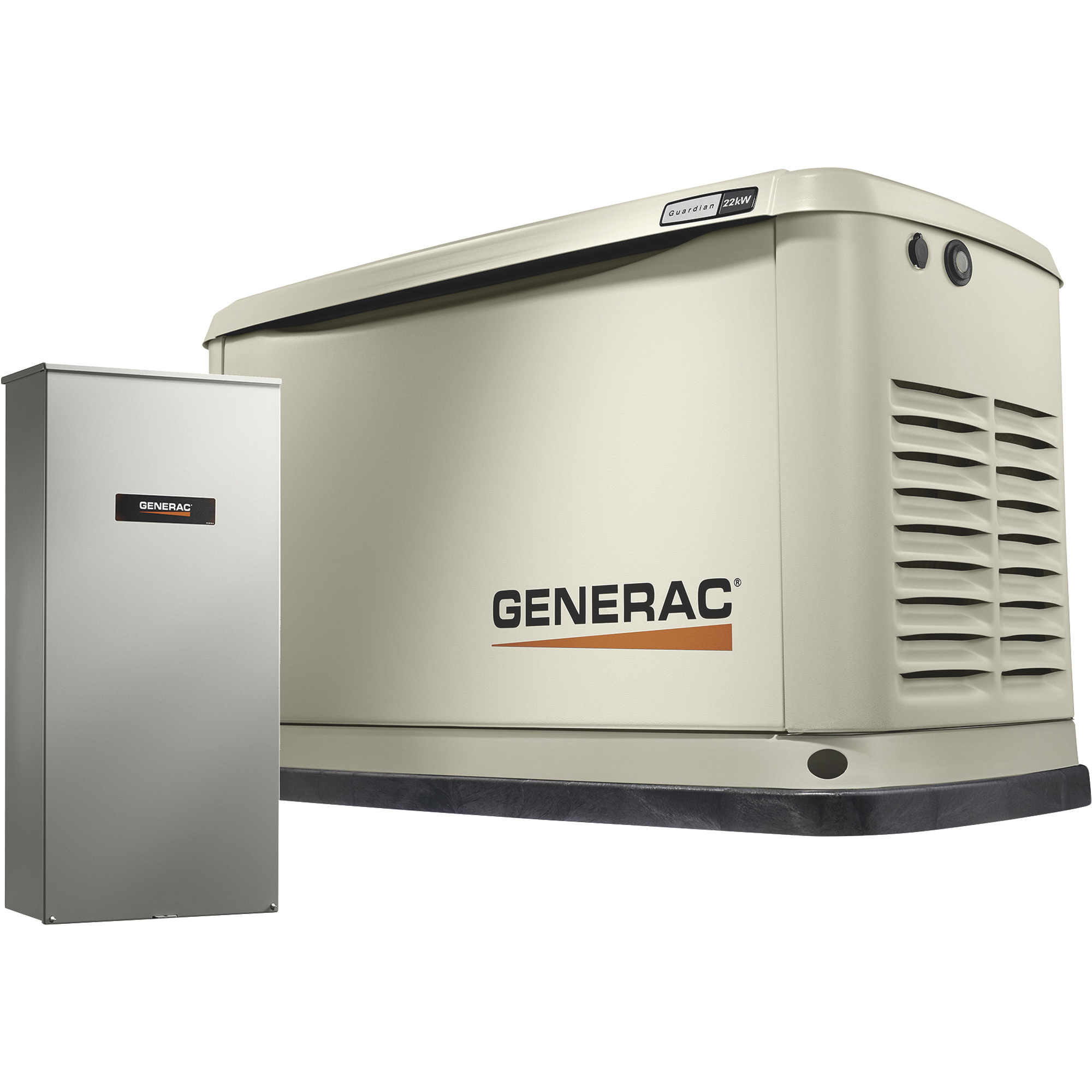 Generac Guardian Series Air-Cooled Home Standby Generator, 22kW (LP)/19.5kW (NG), 200 Amp Transfer Switch, Model# 7043